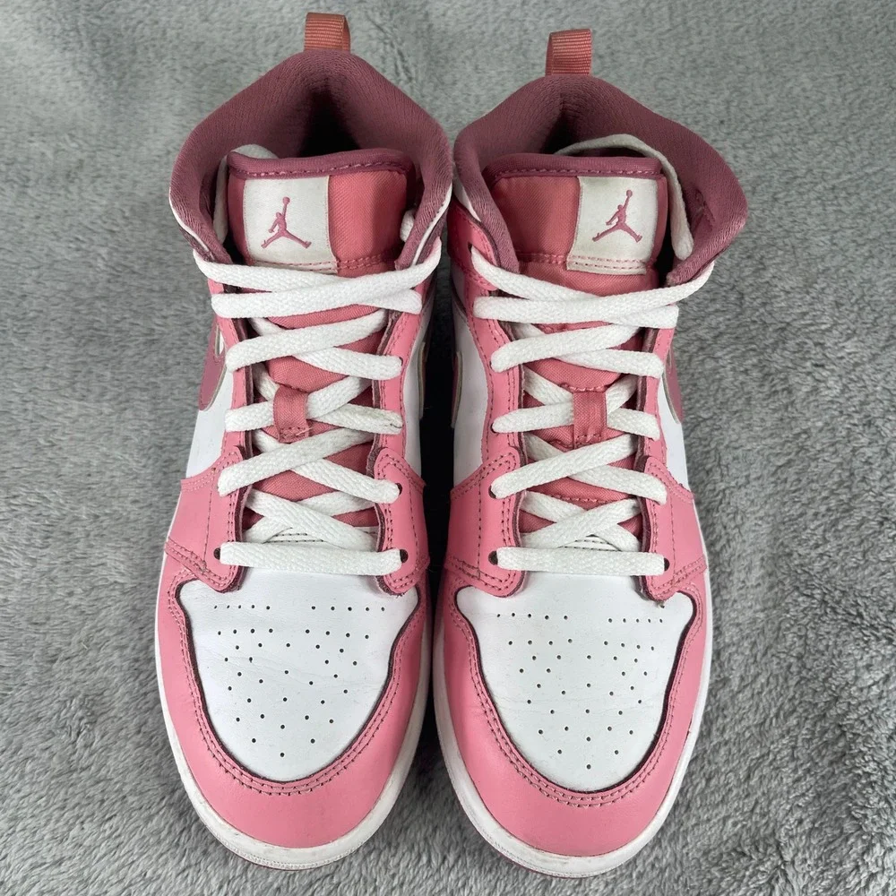 Nike Air Jordan 1 Shoes Kids 3Y Mid Valentines Day Sneakers DQ8424-616 - Picture 6 of 10